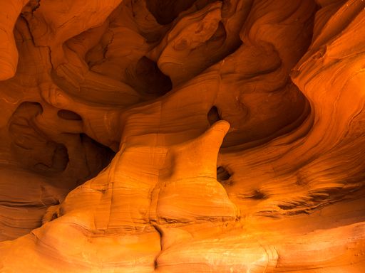 A low angle shot of the mesmerizing canyon under a sunlight