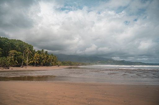 A beautiful shot of a beach in Costa Rica in Uvita