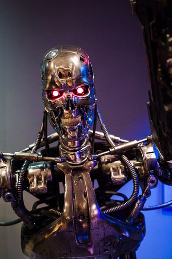 A closeup of a Terminator T-3000 at Paramount Studios, Los Angeles