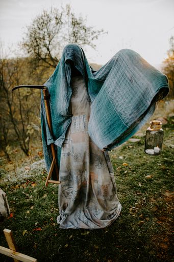A beautiful shot of some Halloween decorations