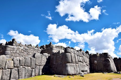 Ancient architecture of a citadel on the northern outskirts of the city of Cusco, Peru and historic capital of the Incas empire.
