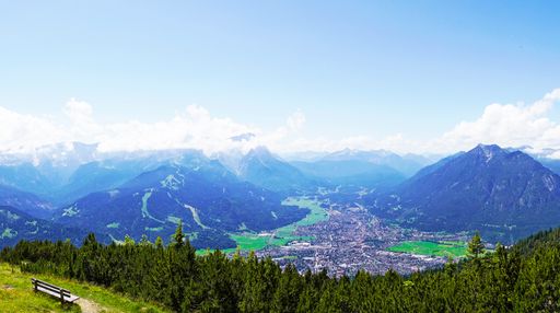 The Wank mountain peaks near Garmisch-Partenkirchen, Bavaria