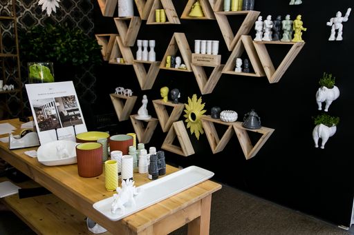 The Items on display at exhibitor stand at a handmade design fair in Johannesburg, South Africa