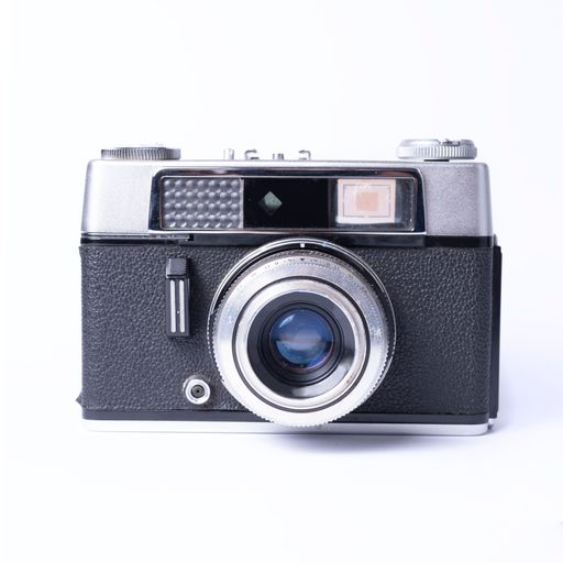 A professional vintage camera on a white background