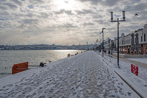 istanbul,Turkey-January 25,2022.Istanbul is the dream city between the continents of Europe and Asia. Cityscape from istanbul in winter season.