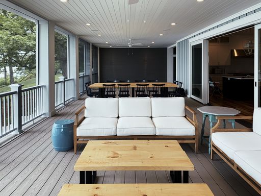 A beautiful modern living room with sofa and coffee table
