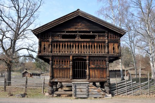 Old historic wooden Scandinavian hous in museum in Oslo, Norway - Scandinavia