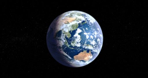 A breathtaking view of the earth globe as it's seeing from the space isolated on black background