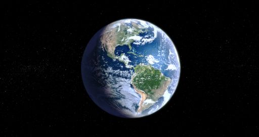 A breathtaking view of the earth globe as it's seeing from the space isolated on black background