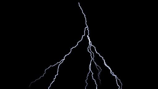 A beautiful view of lightning on the dark night sky