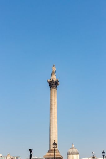 The historical Nelson's Column  in London, England
