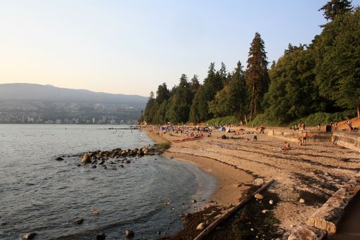 A Sunset at Stanley Park in Vancouver, British Columbia, Canada