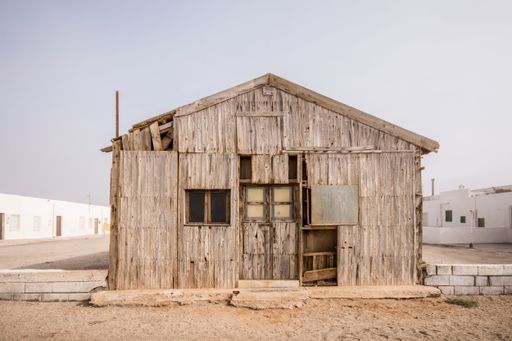 Cabo de Gata, Spain. Old wooden housing at the salinas of Cabo de gata, Almeria, Spain.