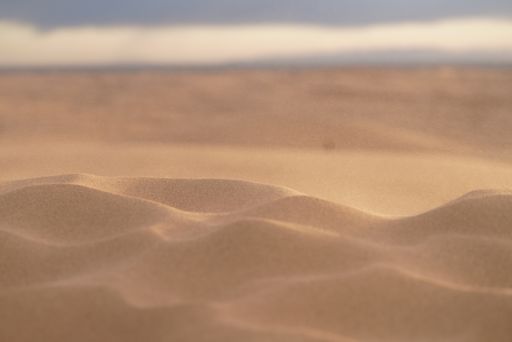 A closeup shot of sand in desert