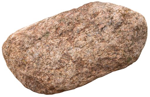 A closeup of the brown stone isolated on white background.