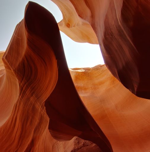 A scenic view of sunlight beaming through the crack in the Antelope Canyon, USA