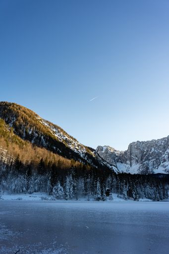 A vertical shot of mountains in Friuli Venezia Giulia, Italy