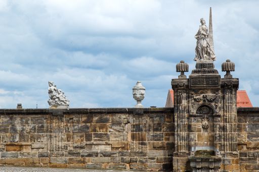 A beautiful view of the Medieval wall in Bamberg, Germany