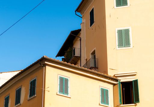 A beautiful view of buildings in a city on a sunny day