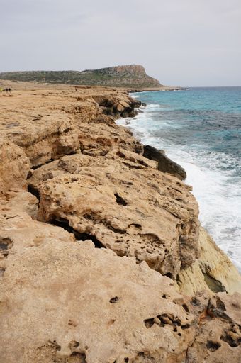 The big stones on the shore during daytime in Cyprus