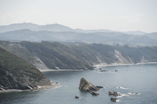 A fantastic landscape of the sea, mountains, and rocks captured in Cabo de Vidio, Asturias, Spain