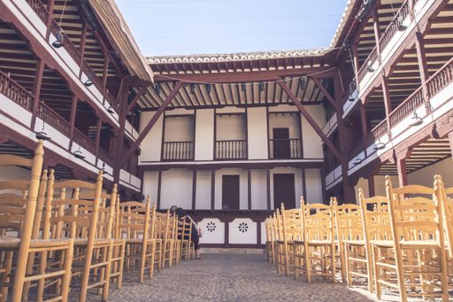 The Corral de Comedias ancient theater captured in Almagro, Spain