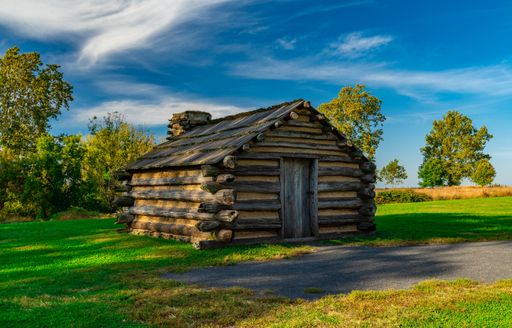 A beautiful wooden house at Valley State National Historic Park, Pennsylvania