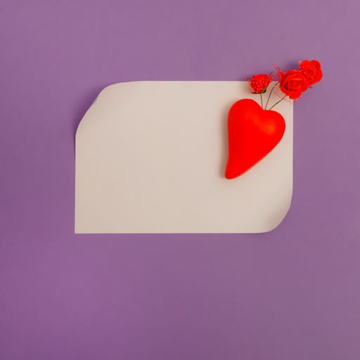 A creative love composition with red elements