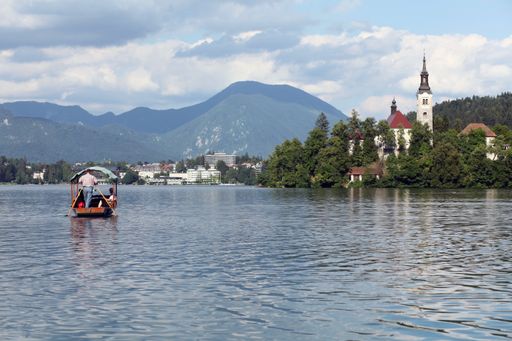 A beautiful shot of Lake Bled, Slovenia