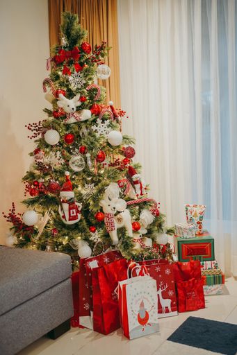 christmas season, christmas tree, christmas town, white chistmas