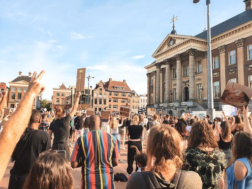 The Black Lives Matter protest in Groningen.