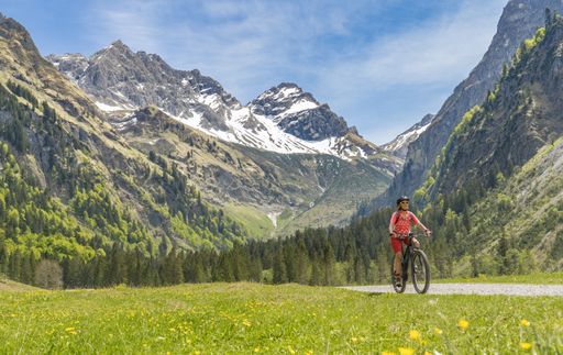 ebike, senior woman smiling, oberstdorf, electric bikes, mountain bike, allgau, outdoors, winter, snow, outdoors background, bavaria, activity, women,