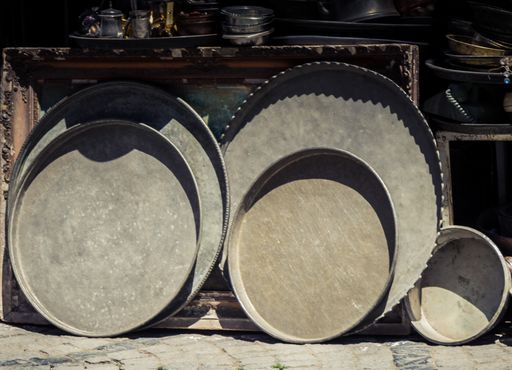 A closeup shot of several trays next to each other