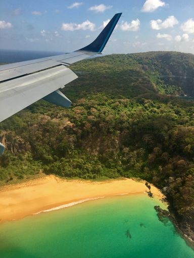 Aerial view of Sancho Beach, Fernando de Noronha, Pernambuco, Brazil
