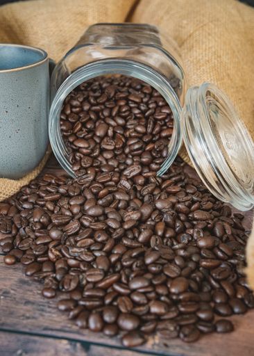 A closeup of fresh coffee beans