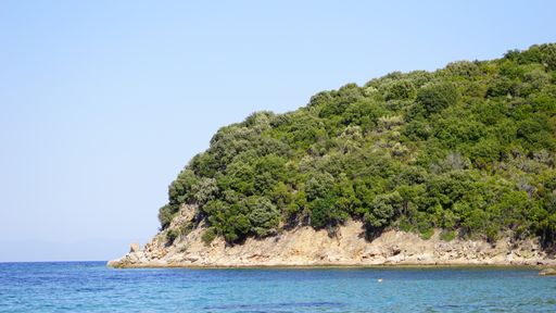 An amazing shot of a beautiful island covered with trees