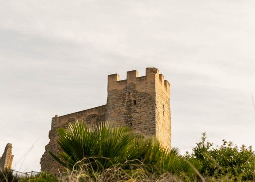 A beautiful view of the castle, located in the municipality of Alcala de chivert, Spain