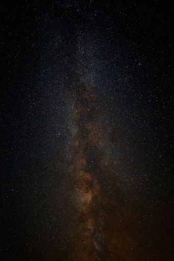 A vertical shot of the milky way starts galaxy