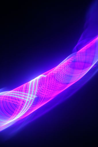 A vertical of an abstract moving pink and blue neon lights for techno wallpaper or background