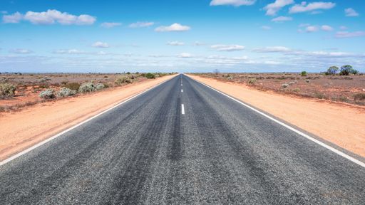 a road to the horizon in western Australia