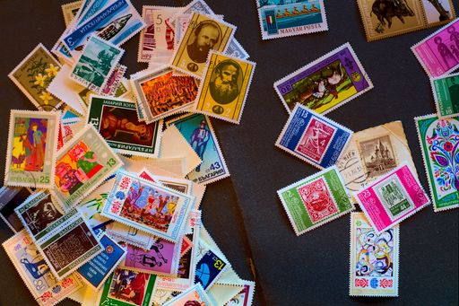 Collection of stamps to be sorted