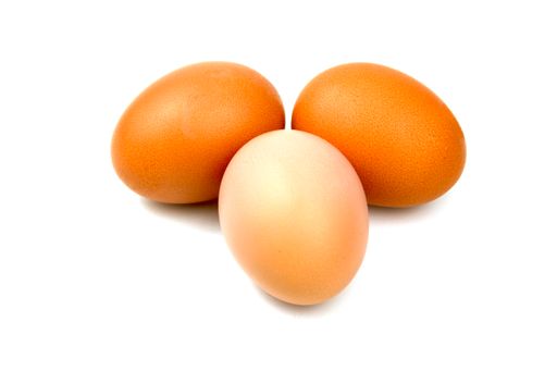 The subject is on a white background. A dozen eggs on a white background.