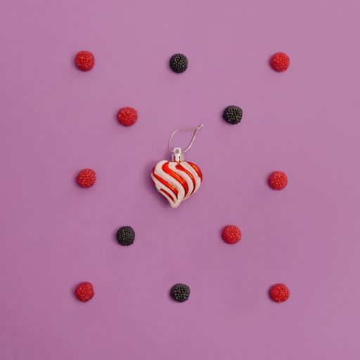 The Happy Valentine's concept decoration with berries and heart