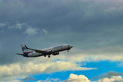 A beautiful shot of a landing plane in Berlin, Germany