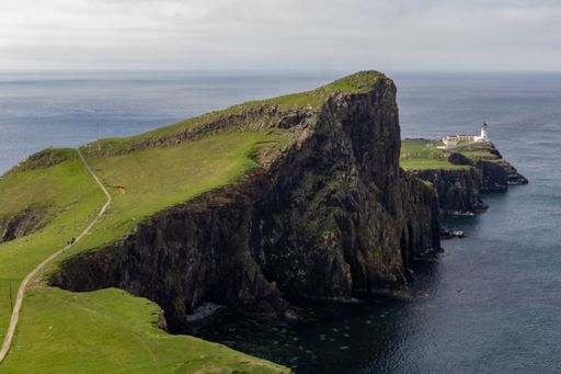 The view of Neist Point Lighthouse, Isle of Skye, Scotland, UK.