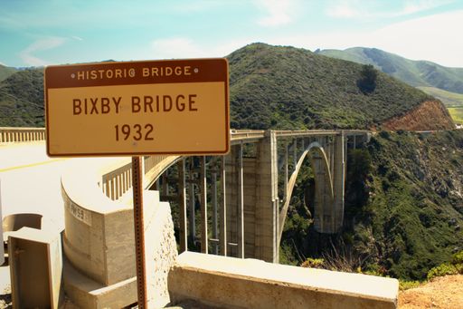 Bixby Creek Bridge Big Sur Highway number No 1 california USA