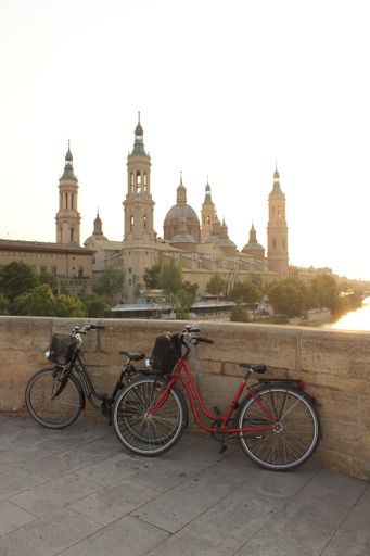 A vertical beautiful shot of Basilica of Our Lady of the Pillar, Spain