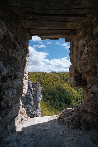 A beautiful view from the Reussenstein Castle, Germany