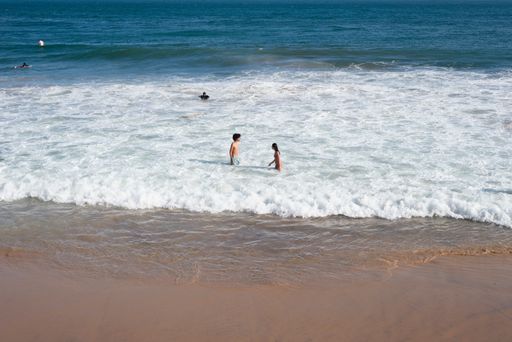 A beautiful shot of People having fun at Ondina beach in Salvador city, Bahia, Brazil