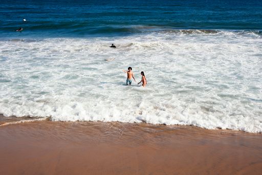 A beautiful shot of People having fun at Ondina beach in Salvador city, Bahia, Brazil
